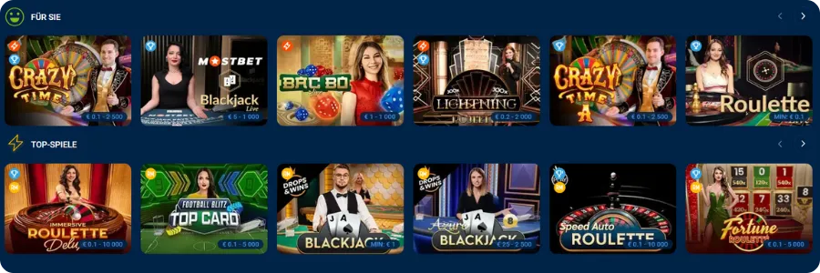 Mostbet Live-Casino